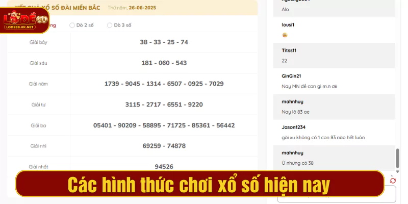 Các hình thức chơi xổ số hiện nay