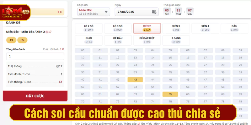 Cách soi cầu chuẩn được cao thủ chia sẻ