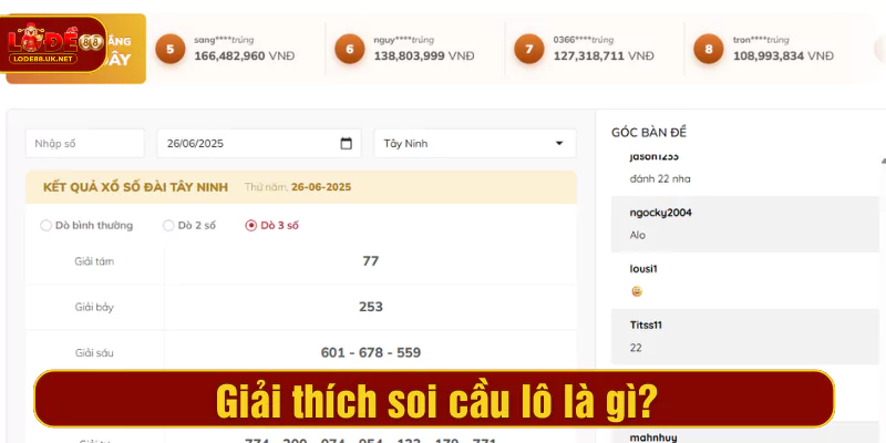 Giải thích soi cầu lô là gì