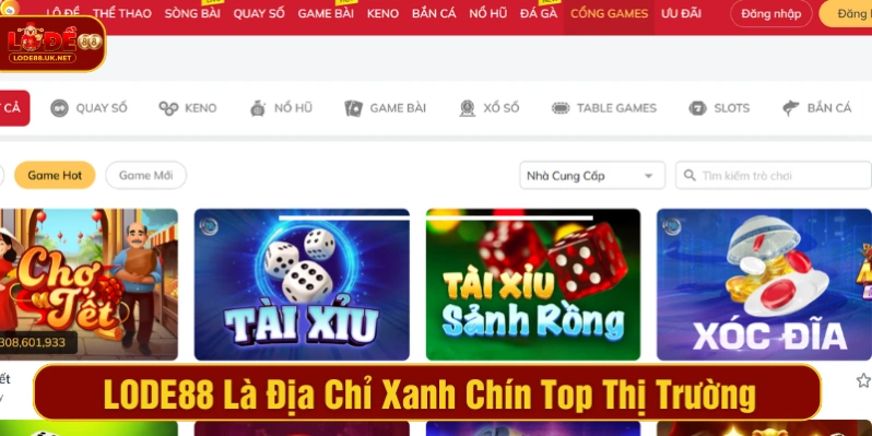 LODE88 là webiste uy tín tại châu Á  