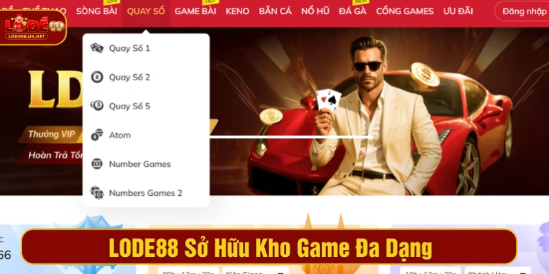 LODE88 sở hữu kho game giải trí đa dạng 