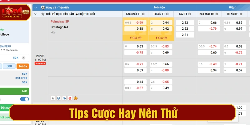 Tips hay chinh phục kèo thể thao